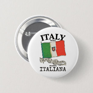 Badge Rond 5 Cm Indicateur de pays Italie vintage