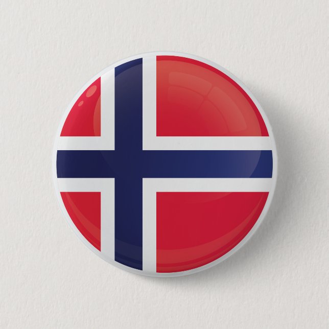 Badge Rond 5 Cm Indicateur Icône Arrondi Norvège (Devant)
