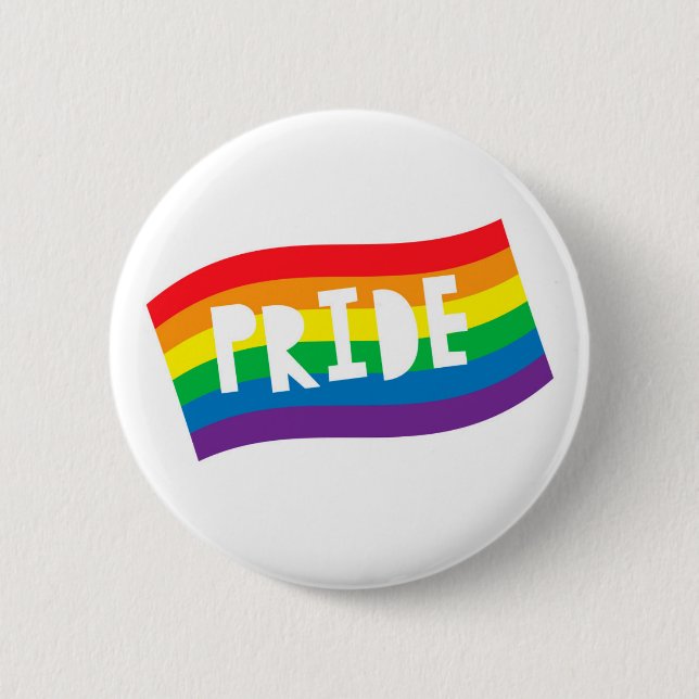 Badge Rond 5 Cm Indicateur Rainbow de Pride (Devant)