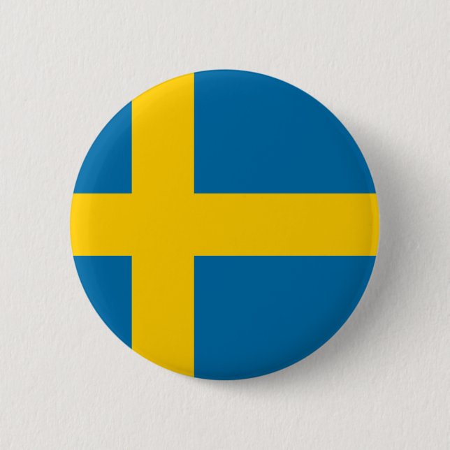 Badge Rond 5 Cm Indicateur suédois (Suède) (Devant)
