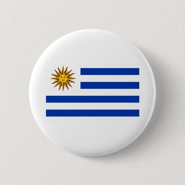 Badge Rond 5 Cm Indicateur Uruguay (Devant)