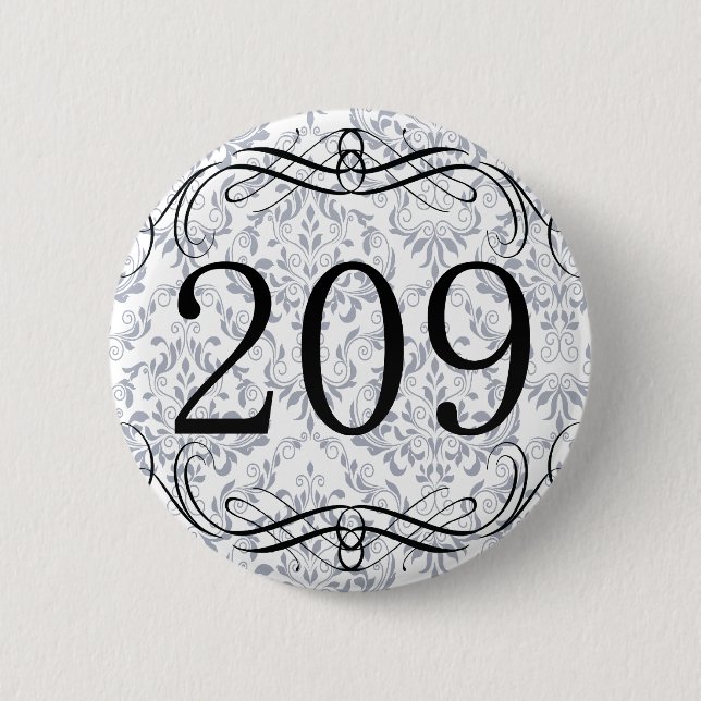 Badge Rond 5 Cm Indicatif régional 209 (Devant)