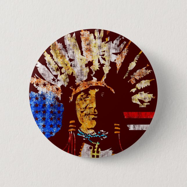 Badge Rond 5 Cm Indien (Devant)
