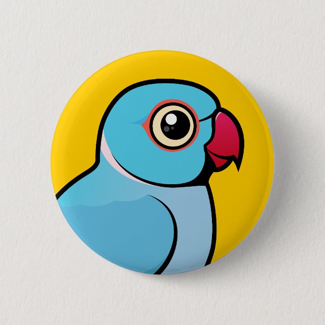 Badge Rond 5 Cm Indien bleu Ringneck (Devant)