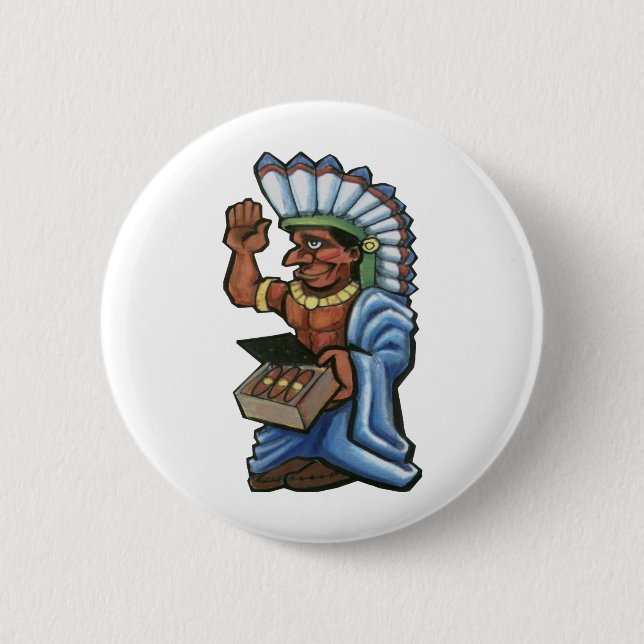 Badge Rond 5 Cm Indien de cigare (Devant)