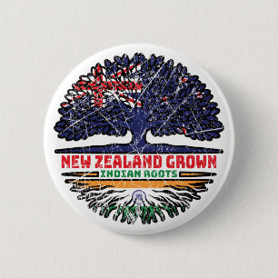 Badge Rond 5 Cm Indien New Zealander New Zealand Tree Roots