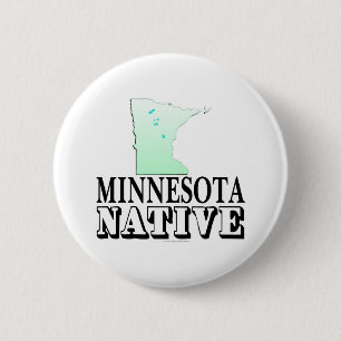Badge Rond 5 Cm Indigène du Minnesota