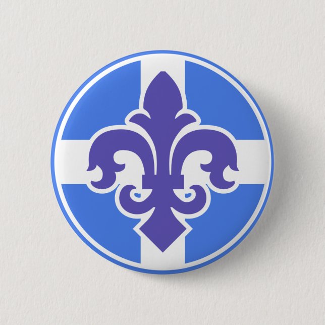 Badge Rond 5 Cm Indigene du Québec (Devant)