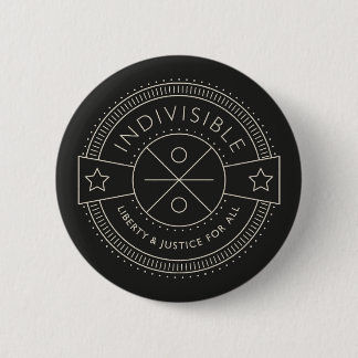 Badge Rond 5 Cm Indivisible, avec la liberté et la justice pour