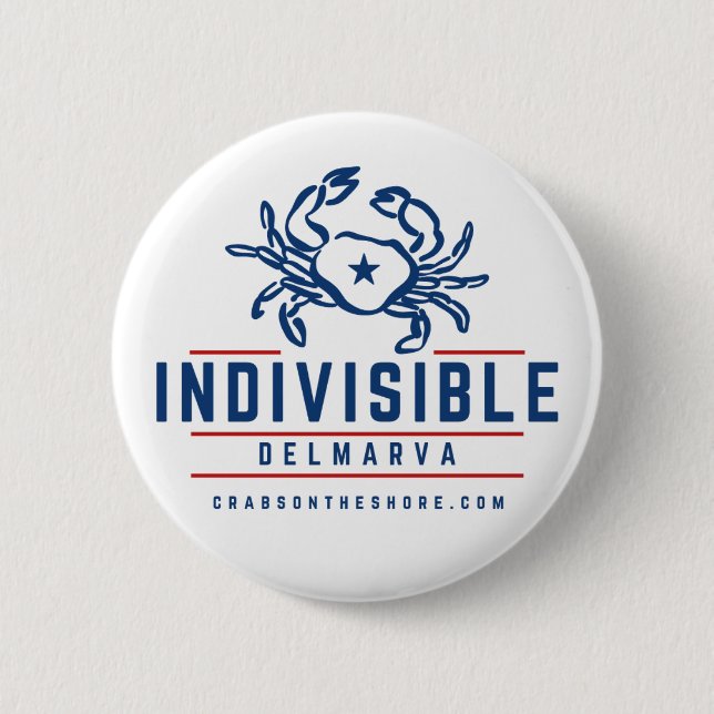 Badge Rond 5 Cm Indivisible DelMarVa Button (Devant)