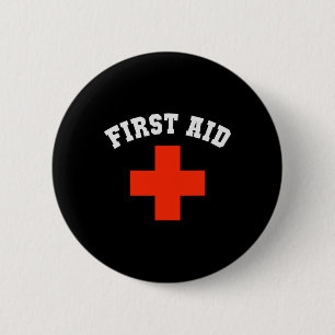 Badge Rond 5 Cm Infirmier de premiers secours drôle garçons croisi