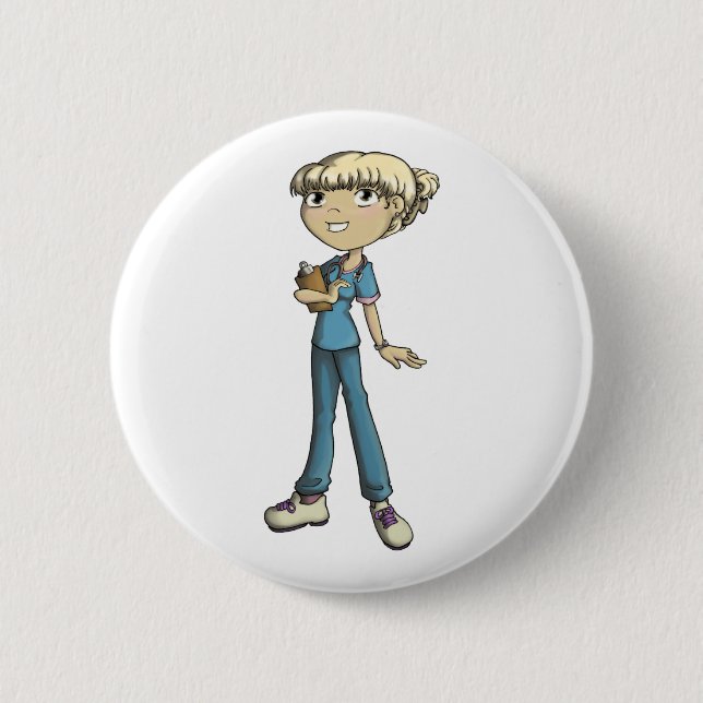 Badge Rond 5 Cm Infirmière (Devant)