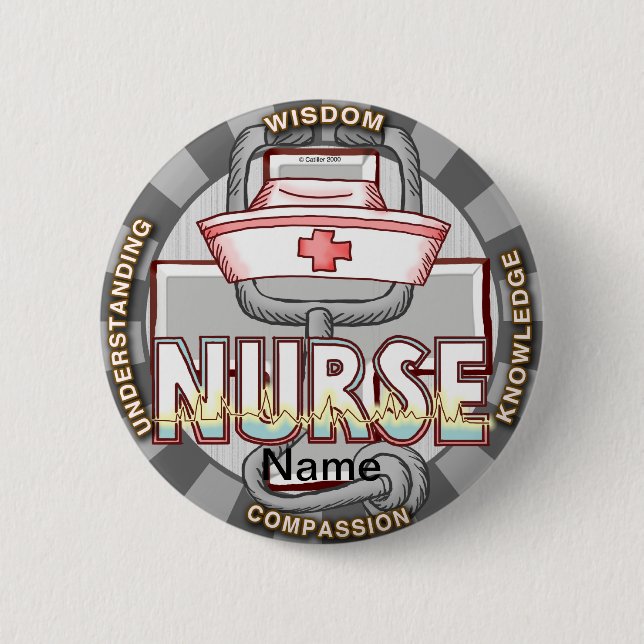 Badge Rond 5 Cm Infirmière (Devant)
