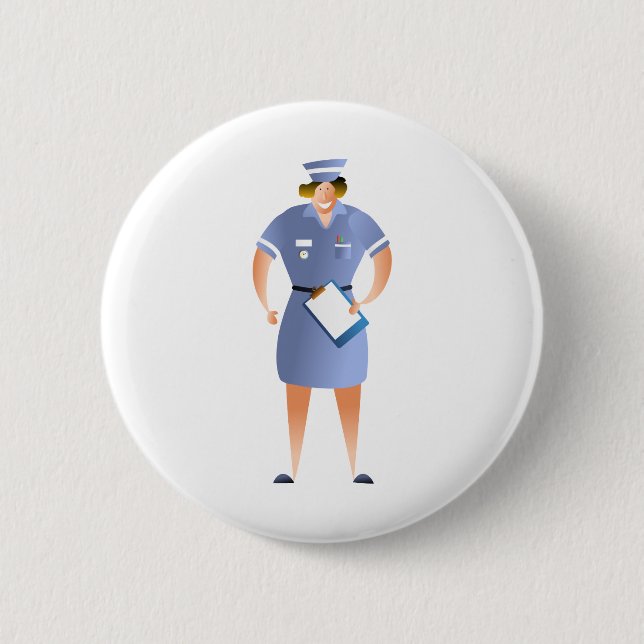 Badge Rond 5 Cm Infirmière (Devant)