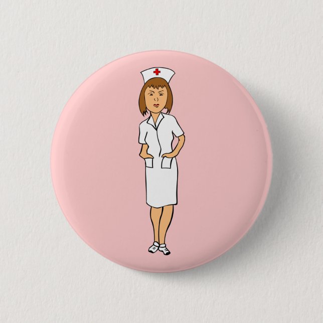 Badge Rond 5 Cm Infirmière (Devant)