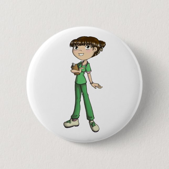 Badge Rond 5 Cm Infirmière (Devant)