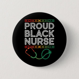 Badge Rond 5 Cm Infirmière afro forte noire Mélanine Africaine Amé