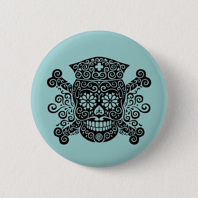 Badge Rond 5 Cm Infirmière antique de pirate (Devant)