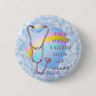 Badge Rond 5 Cm Infirmière cardiaque