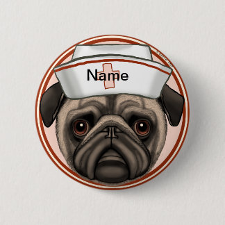 Badge Rond 5 Cm infirmière carlin