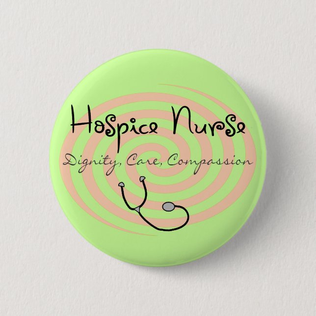Badge Rond 5 Cm Infirmière "compassion d'hospice de soin de (Devant)