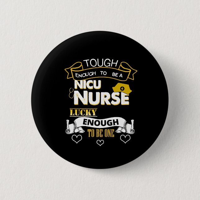 Badge Rond 5 Cm Infirmière Cute NICU Soins néonatals Préémentiels  (Devant)
