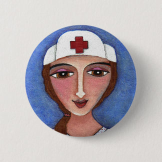Badge Rond 5 Cm Infirmière d'art populaire - bouton de RN/soins