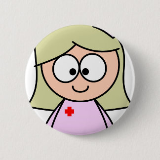 Badge Rond 5 Cm Infirmière de bande dessinée