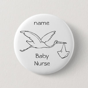 Badge Rond 5 Cm infirmière de bébé de bouton, bébé, infirmière de