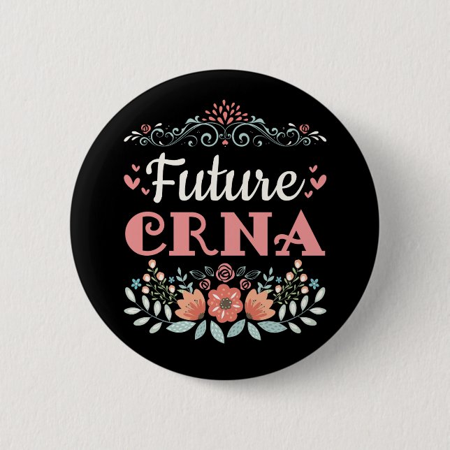 Badge Rond 5 Cm Infirmière de la CRNA (Devant)
