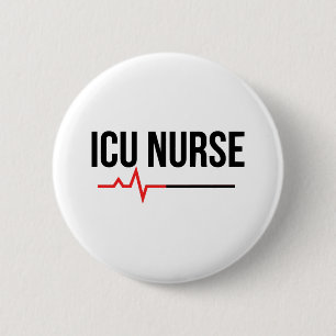 Badge Rond 5 Cm Infirmière de l'ICU