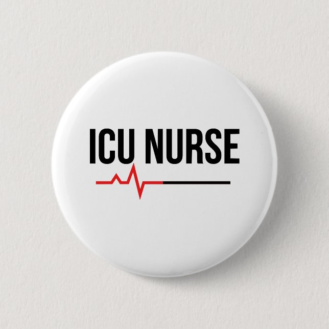 Badge Rond 5 Cm Infirmière de l'ICU (Devant)
