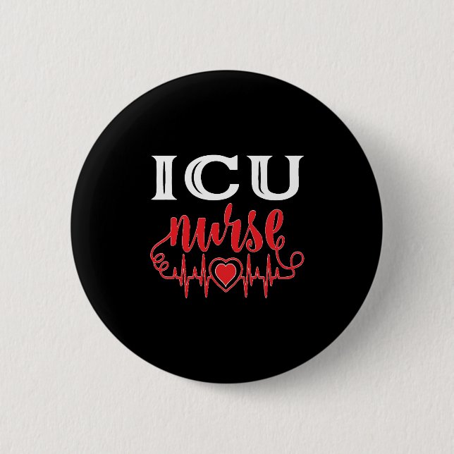 Badge Rond 5 Cm Infirmière de l'ICU (Devant)