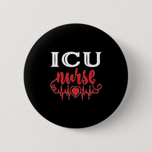 Badge Rond 5 Cm Infirmière de l'ICU