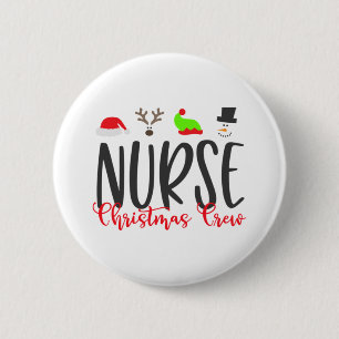 Badge Rond 5 Cm Infirmière de Noël2