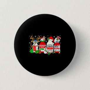 Badge Rond 5 Cm Infirmière de Noël Mocha à la menthe poivrée Profo
