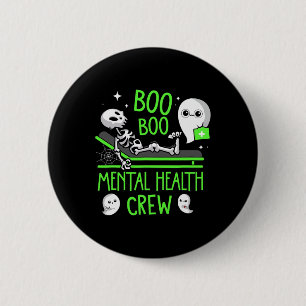 Badge Rond 5 Cm Infirmière de santé psych Crème de Boo Boo Équipe