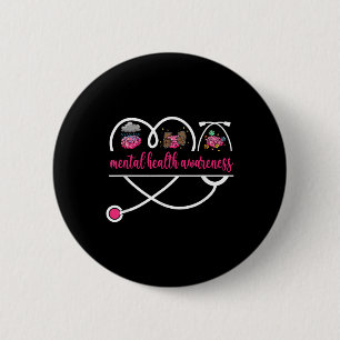 Badge Rond 5 Cm Infirmière De Sensibilisation À La Santé Mentale P