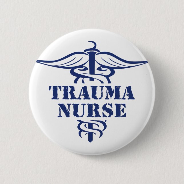 Badge Rond 5 Cm infirmière de traumatisme (Devant)