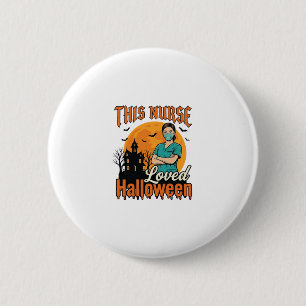 Badge Rond 5 Cm Infirmière d'Halloween Aimait Halloween Vintage Ép