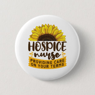 Badge Rond 5 Cm Infirmière D'Hospice Qui Fournit Des Soins Selon V