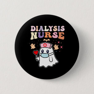Badge Rond 5 Cm Infirmière dialyse Halloween Néphrologie Journée d