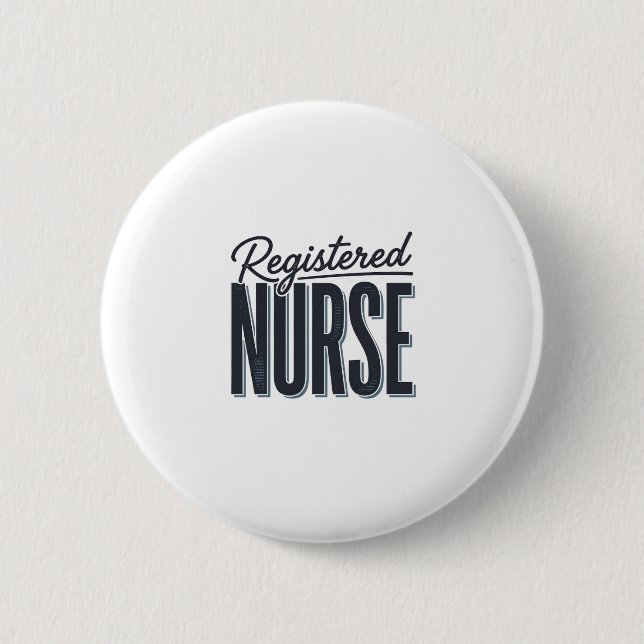 Badge Rond 5 Cm Infirmière diplômée Script Typographie Vector Desi (Devant)