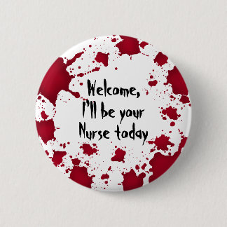 Badge Rond 5 Cm Infirmière drôle d'Halloween