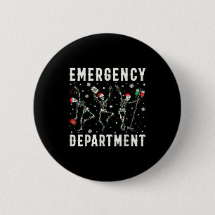 Badge Rond 5 Cm Infirmière du service des urgences squelette dansa