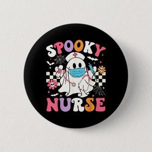 Badge Rond 5 Cm Infirmière effrayante Halloween Fantôme Mignonne G