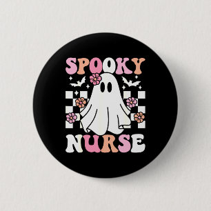 Badge Rond 5 Cm Infirmière éffrayante Halloween Ghost Costume Rétr