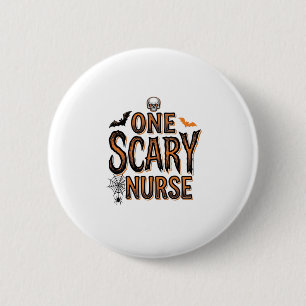 Badge Rond 5 Cm Infirmière effrayante Halloween Vintage Gravure T-