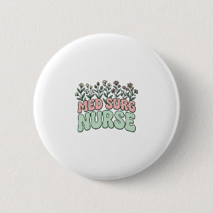 Badge Rond 5 Cm Infirmière en médecine chirurgicale dessin vectori