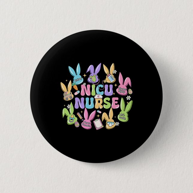 Badge Rond 5 Cm Infirmière en néonatalogie de Pâques Unité de soin (Devant)